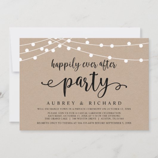 Gelukkig Tot In De Eeuwigheid Trouw Elopement Casu Kaart (Voorkant)