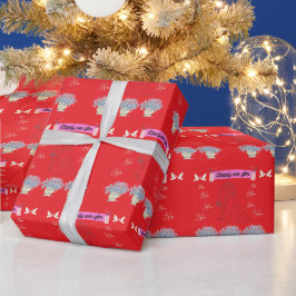 Gelukkig tot in eeuwigheid rood cadeaupapier