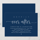 Gelukkig tot in eeuwigheid, Trouw Bruiloft Feest Kaart (Voorkant / Achterkant)