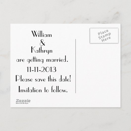 Gelukkig Tot In Euwigheid Huwelijk of Jubileum Aankondigingskaart (Achterkant)