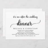 Gelukkig Trouwdag Elopement Dinner Kaart (Voorkant / Achterkant)