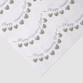 Gelukkig Trouwdag parel hart bunting weefsel papie Tissuepapier (Detail)