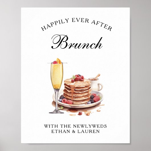 Gelukkig Trouwerij Brunch Poster (Voorkant)