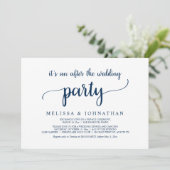 Gelukkig Trouwfeest Bruiloft Elopement Uitnodiging (Staand voorkant)