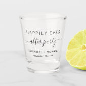 Gelukkig Trouwfeest Bruiloft Geschenk Shot Glas (Voorkant)