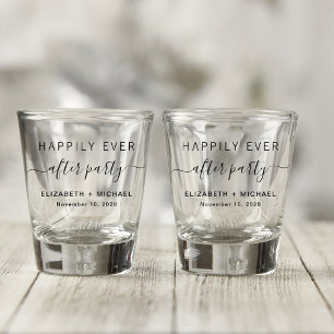 Gelukkig Trouwfeest Bruiloft Geschenk Shot Glas