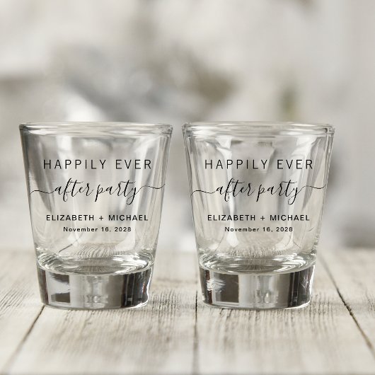 Gelukkig Trouwfeest Bruiloft Geschenk Shot Glas