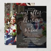 Gelukkig Trouwscript 2 Huwelijksfoto's Uitnodiging