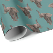 Gelukkig Trumpeting Elephant Cadeaupapier (Rol Hoek)