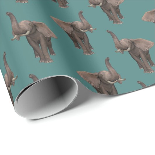 Gelukkig Trumpeting Elephant Cadeaupapier (Rol Hoek)