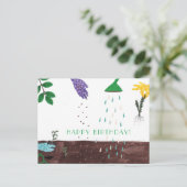 Gelukkig Tuin Seizoen | Tuinier Gelukkige Verjaard Briefkaart (Staand voorkant)
