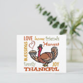 Gelukkig Turkije Briefkaart (Staand voorkant)