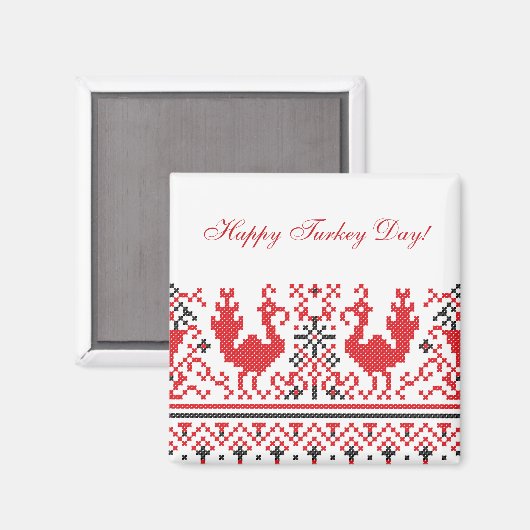 Gelukkig Turkije Dag! Magneet (Voorkant / Achterkant)