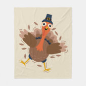 Gelukkig Turkije Fleece Deken (Voorkant)