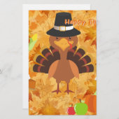 gelukkig turkije met dank briefpapier (Voorkant / Achterkant)