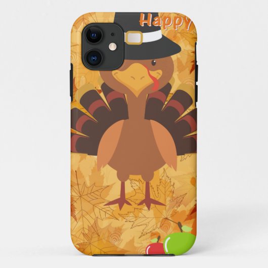 gelukkig turkije met dank Case-Mate iPhone case (Achterkant)