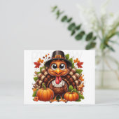 gelukkig turkije met dank feestdagenkaart (Staand voorkant)