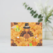 gelukkig turkije met dank feestdagenkaart (Staand voorkant)