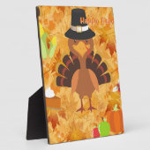 gelukkig turkije met dank fotoplaat (Zijkant)