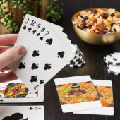 gelukkig turkije met dank pokerkaarten (Insitu)