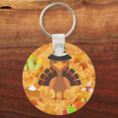 gelukkig turkije met dank sleutelhanger (Voorkant)