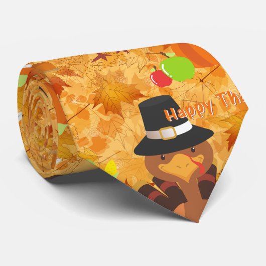 gelukkig turkije met dank stropdas (Opgerold)