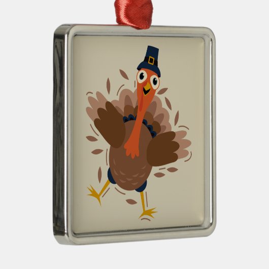 Gelukkig Turkije Metalen Ornament (Rechts)