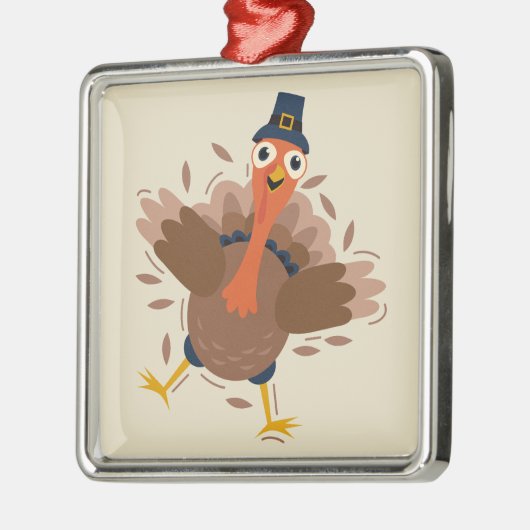 Gelukkig Turkije Metalen Ornament (Links)