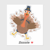 Gelukkig Turkije Sticker (Vel)