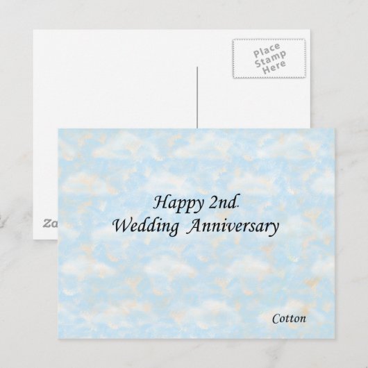 Gelukkig tweede. Jubileum Briefkaart (Voorkant / Achterkant)