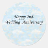Gelukkig tweede. Jubileum Ronde Sticker (Voorkant)