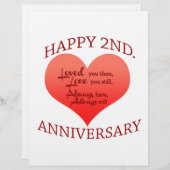 Gelukkig tweede. Verjaardag (Voorkant / Achterkant)