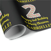 Gelukkig tweede verjaardag en vrolijk kerstfeest,  cadeaupapier (Rol Hoek)