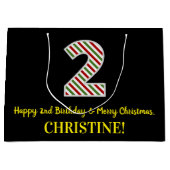 Gelukkig tweede verjaardag en vrolijk kerstfeest,  groot cadeauzakje (Voorkant)