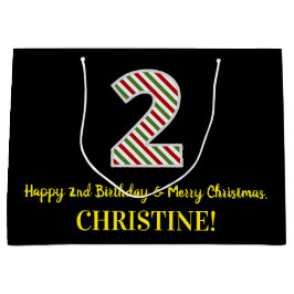 Gelukkig tweede verjaardag en vrolijk kerstfeest,  groot cadeauzakje