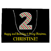 Gelukkig tweede verjaardag en vrolijk kerstfeest,  groot cadeauzakje (Achterkant)