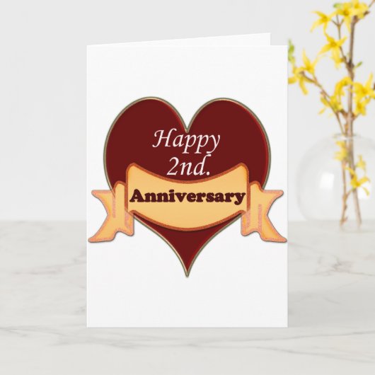 Gelukkig tweede. Verjaardag Kaart (Gele Bloem)