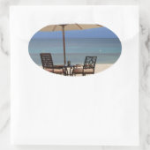 Gelukkig Uit Ovale Sticker (Tas)