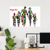 Gelukkig Uit Poster (Thuiskantoor)
