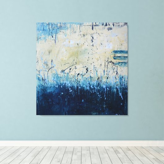 Gelukkig uitzicht canvas afdruk (Insitu (Houten vloer))