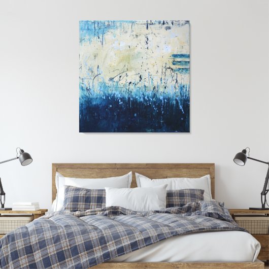 Gelukkig uitzicht canvas afdruk (Insitu (Slaapkamer))