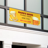 Gelukkig Uur Bar Aanpasbare Banner (Buitenkant Gebouw)