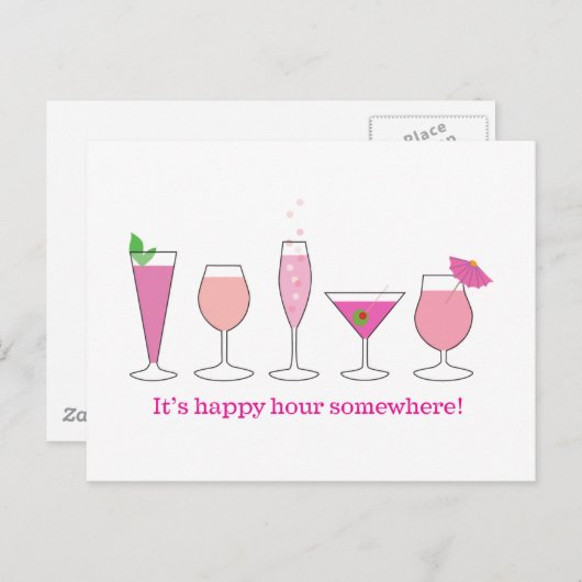 gelukkig uur briefkaart (Voorkant / Achterkant)