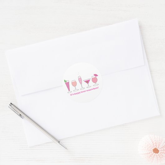 gelukkig uur ronde sticker (Envelop)