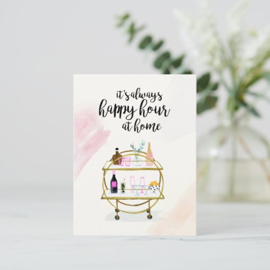 Gelukkig uur thuis briefkaart (Staand voorkant)
