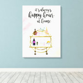 Gelukkig uur thuis canvas afdruk (Insitu (Houten vloer))