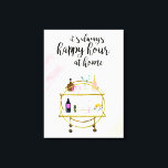 Gelukkig uur thuis canvas afdruk<br><div class="desc">Happy Hour thuis I van Victoria Borges</div>