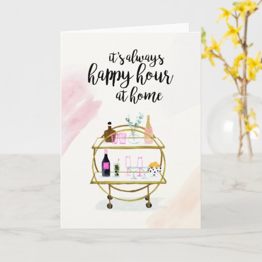 Gelukkig uur thuis kaart (Gele Bloem)