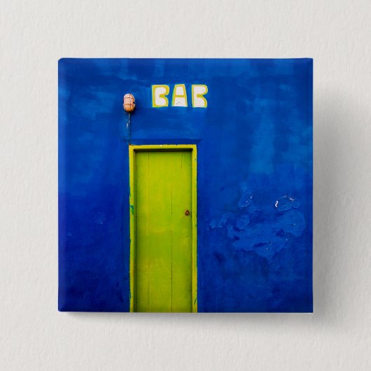 Gelukkig uur vierkante button 5,1 cm (Voorkant)