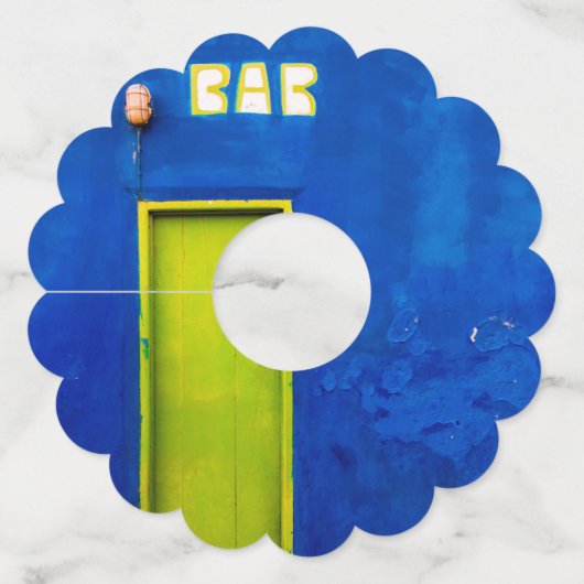 Gelukkig uur wijnglaslabel (Voorkant)